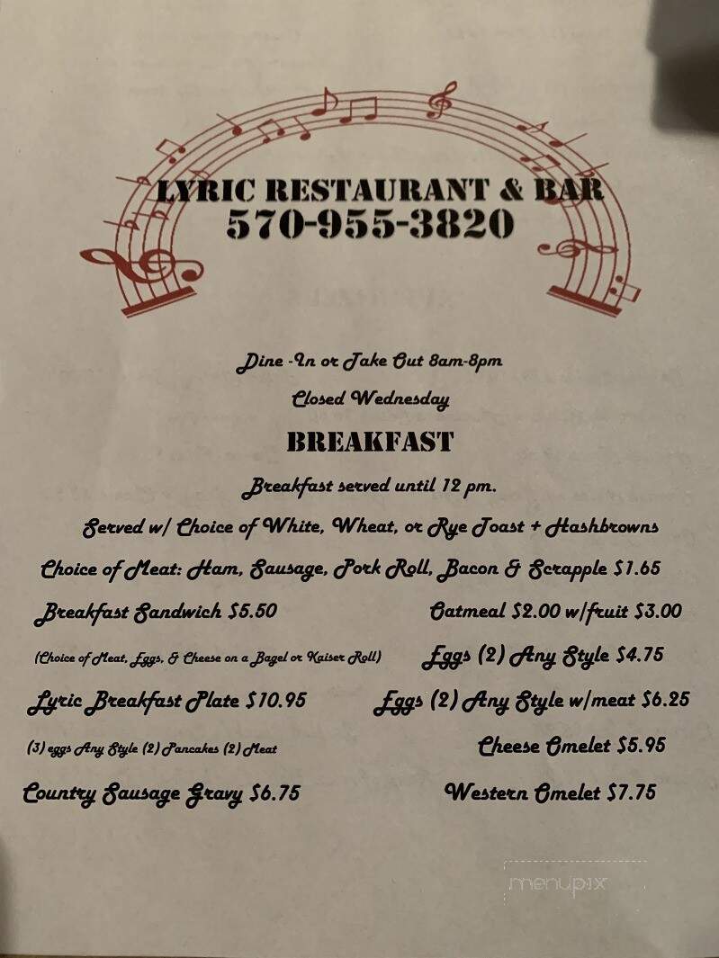 Lyric Restaurant - Shenandoah, PA