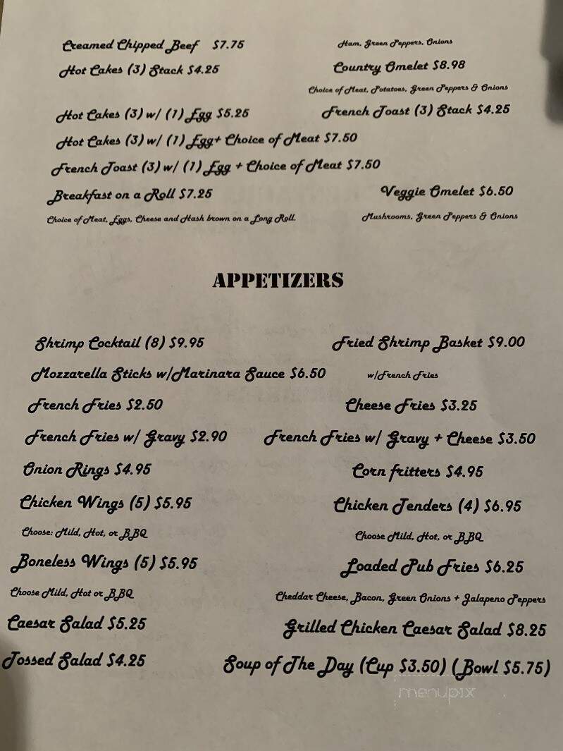 Lyric Restaurant - Shenandoah, PA menu_pic