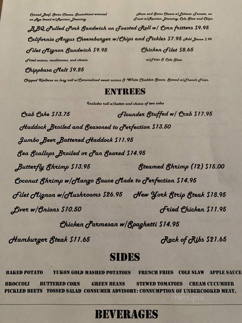 Lyric Restaurant - Shenandoah, PA menu_pic