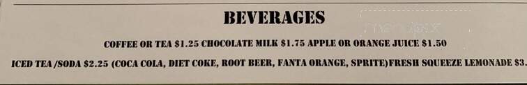 Lyric Restaurant - Shenandoah, PA menu_pic