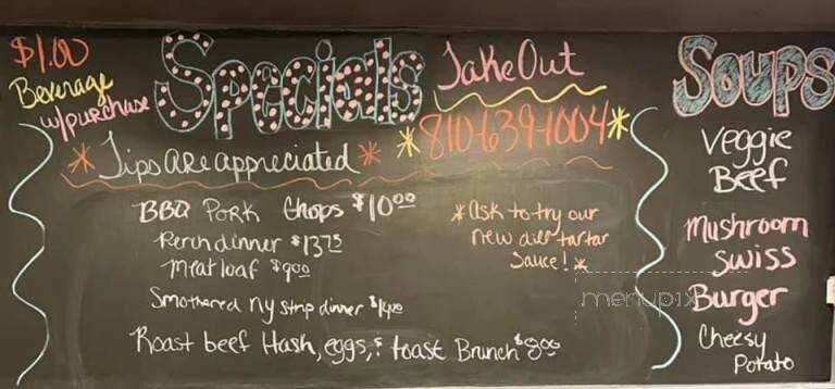 Roxy's Diner - Montrose, MI menu_pic