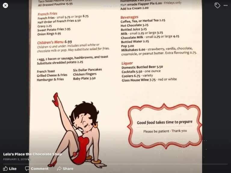 The Chocolate Shop - Medicine Hat, AB menu_pic