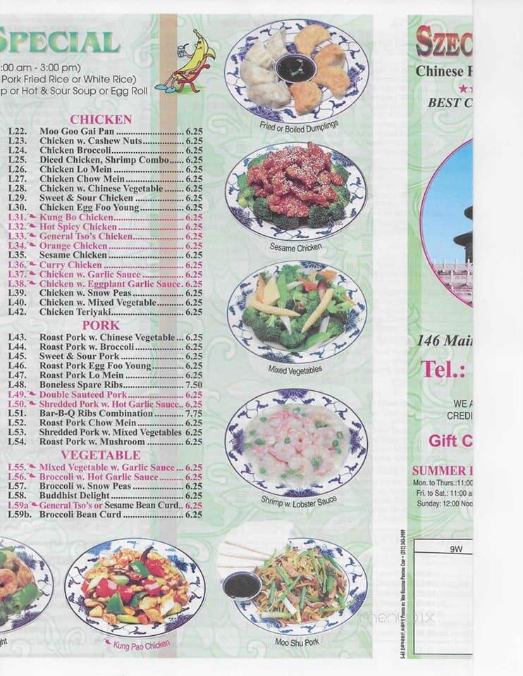 Szechuan Chinese Restaurant - Ravena, NY