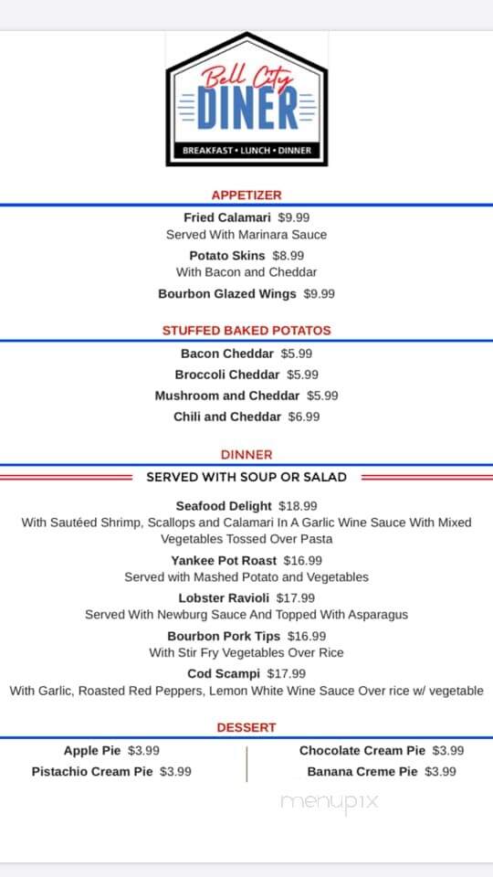 Bell City Diner - Bristol, CT menu_pic