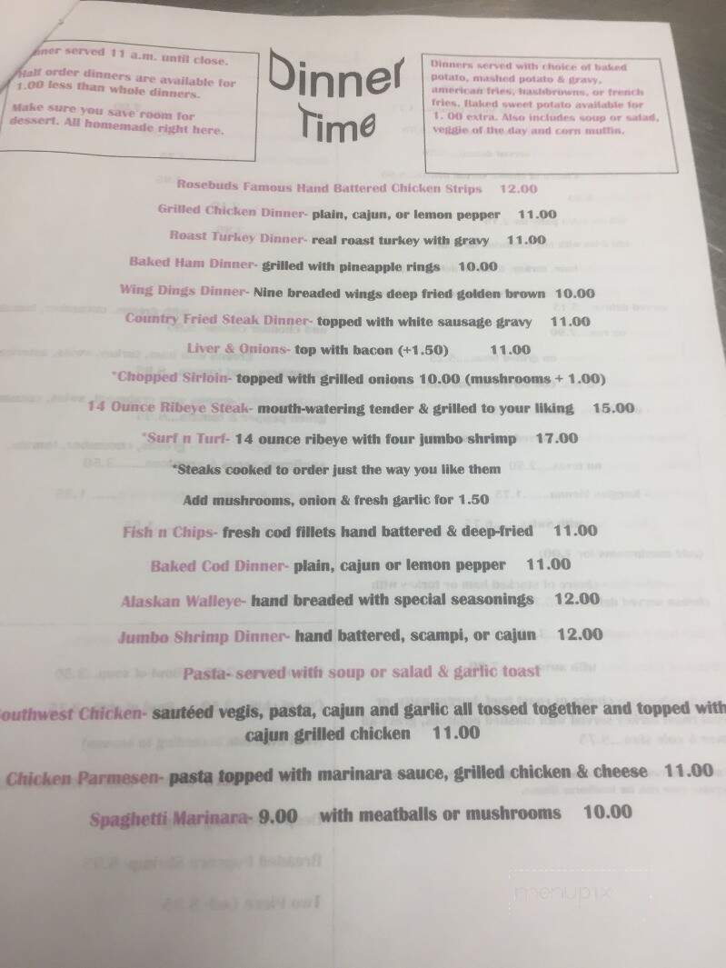 Rose Buds Cafe LLP - Clifford, MI menu_pic