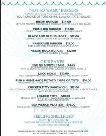 Waterrock Station - Pahrump, NV menu_pic