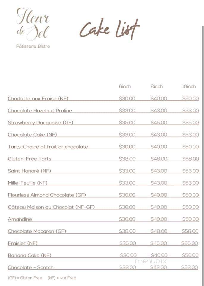 Fleur de Sel - Chatham, NJ menu_pic