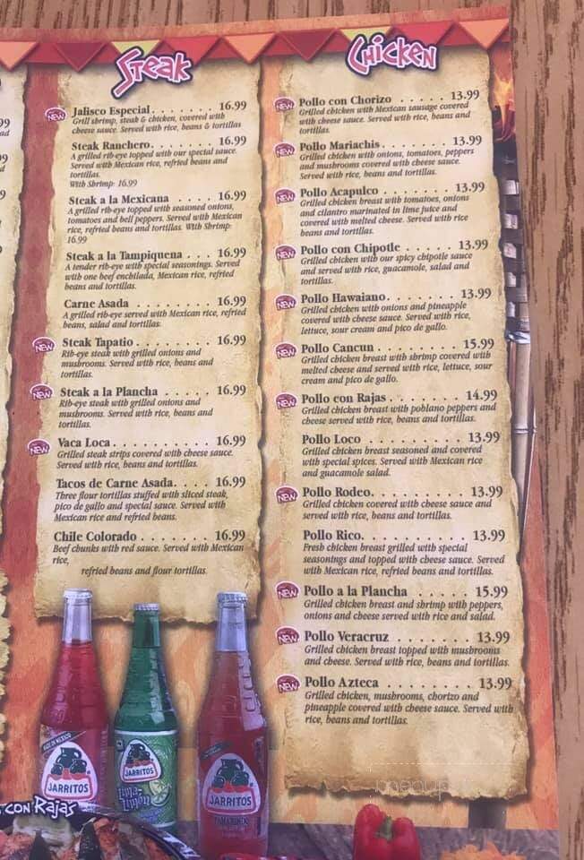 Mariachi's Mexican Restaurant - Berea, KY menu_pic
