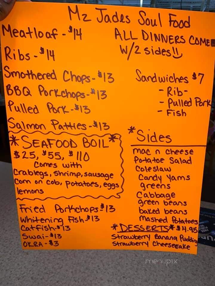 Mz. Jade's Soul Food - Middletown, OH menu_pic