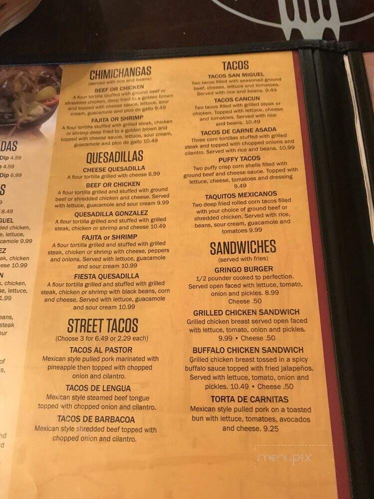San Miguel Mexican Restaurant - Rayville, LA menu_pic