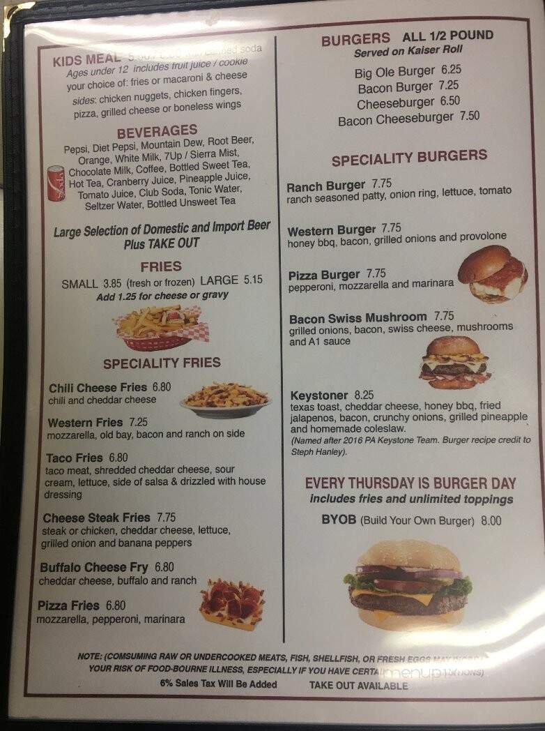 Beech Creek Hotel - Beech Creek, PA menu_pic