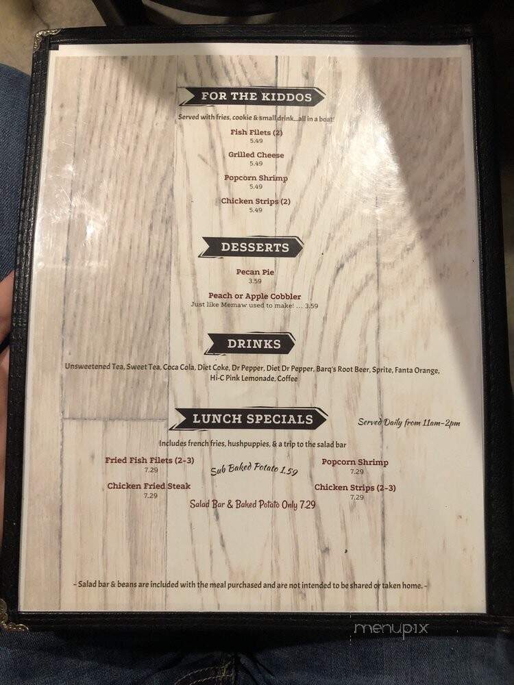 Catfish King Restaurant - Atlanta, TX menu_pic