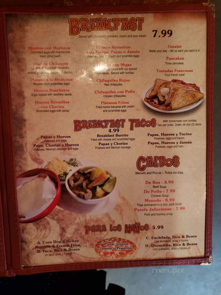 Gorditas Mexico - Galveston, TX menu_pic