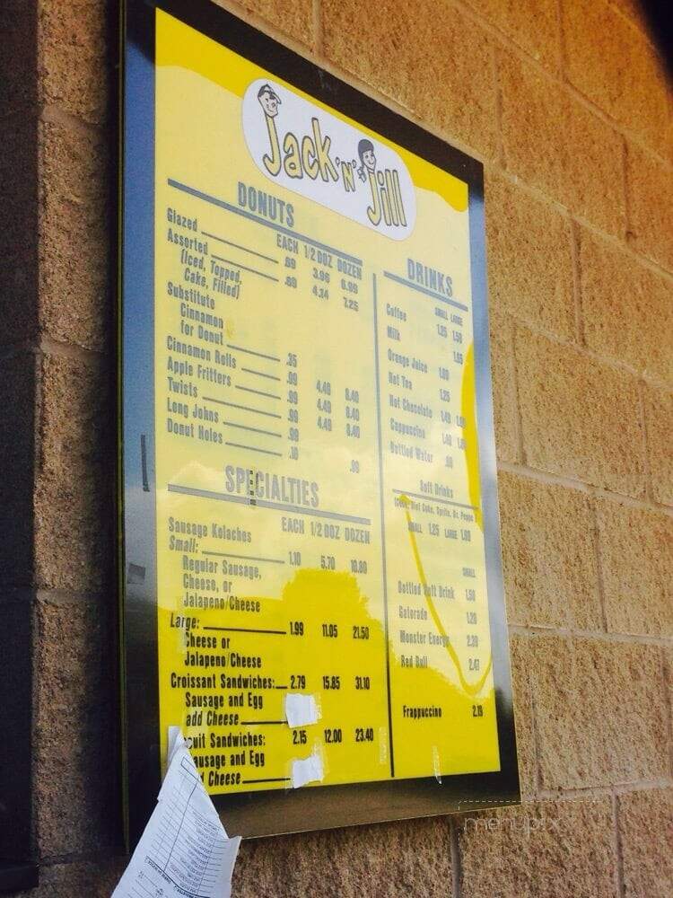 Jack N Jill Donut Shop - Abilene, TX menu_pic