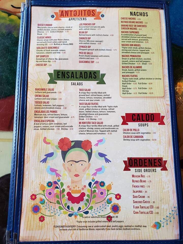 Los Primos - Harriman, TN menu_pic