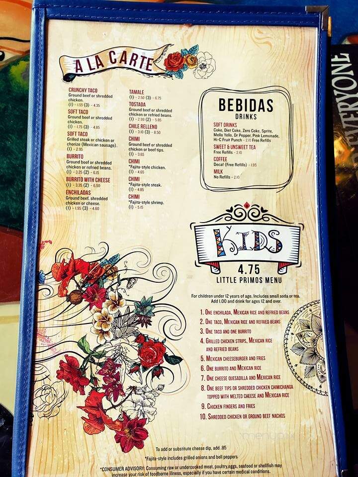 Los Primos - Harriman, TN menu_pic