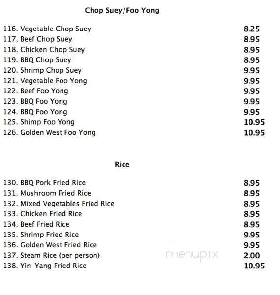 Golden West Restaurant - Calgary, AB menu_pic
