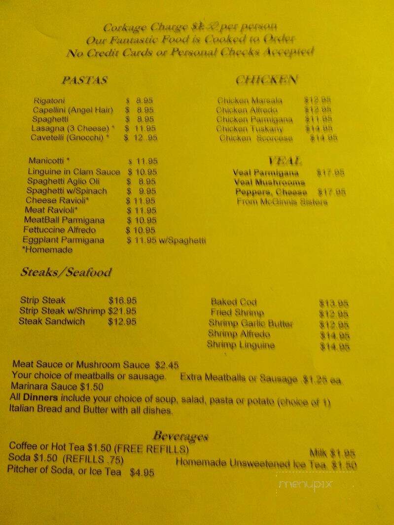 Angie's Restaurant - Wilmerding, PA menu_pic