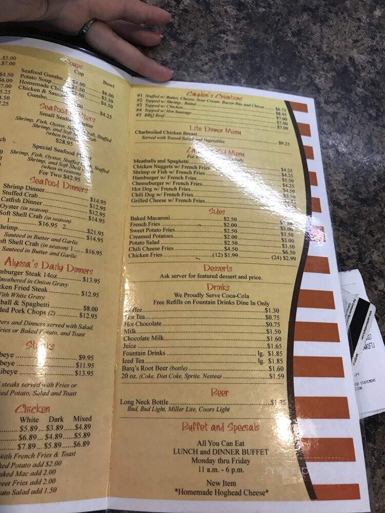 Penny's Cafe - Violet, LA menu_pic