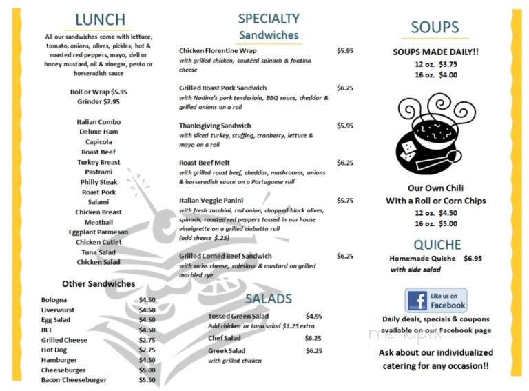 Little Town Deli - Bethlehem, CT menu_pic