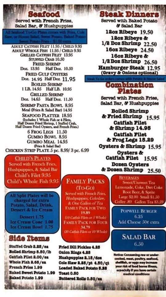 Popwell's Family Restaurant - Kokomo, MS menu_pic