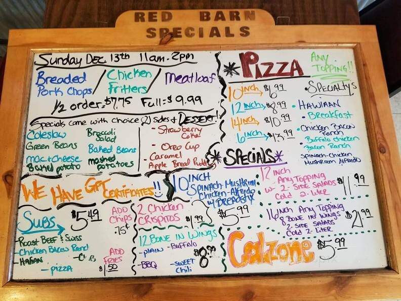 Red Barn Cafe - Caldwell, KS menu_pic