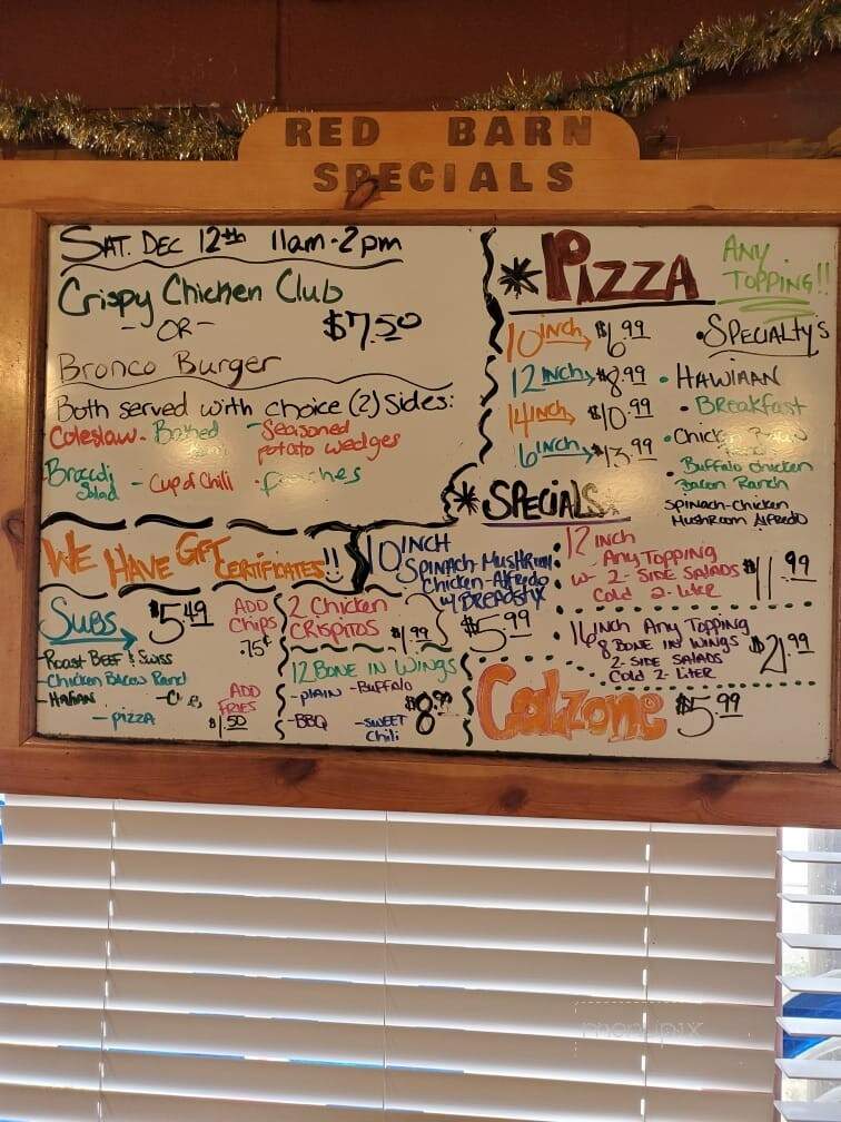 Red Barn Cafe - Caldwell, KS menu_pic