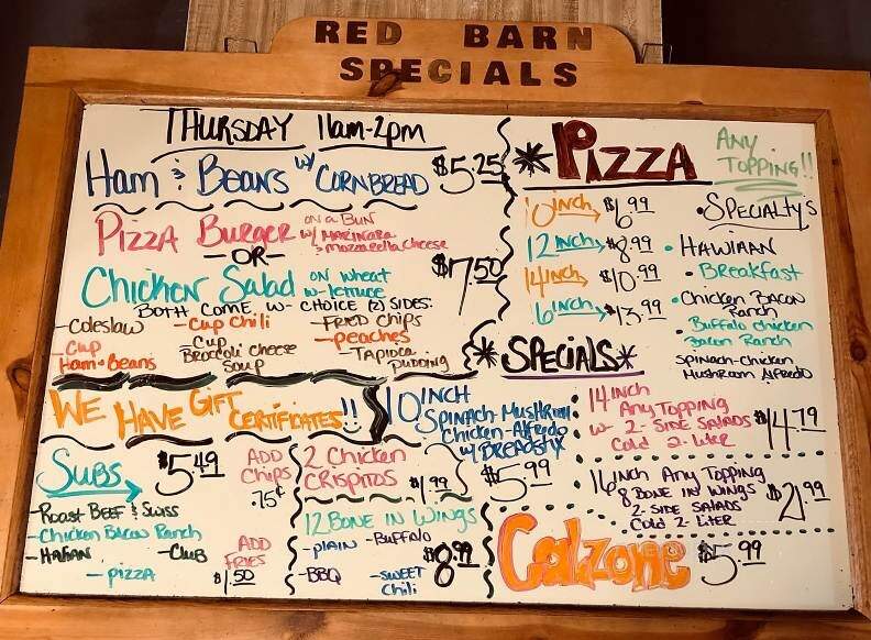 Red Barn Cafe - Caldwell, KS menu_pic