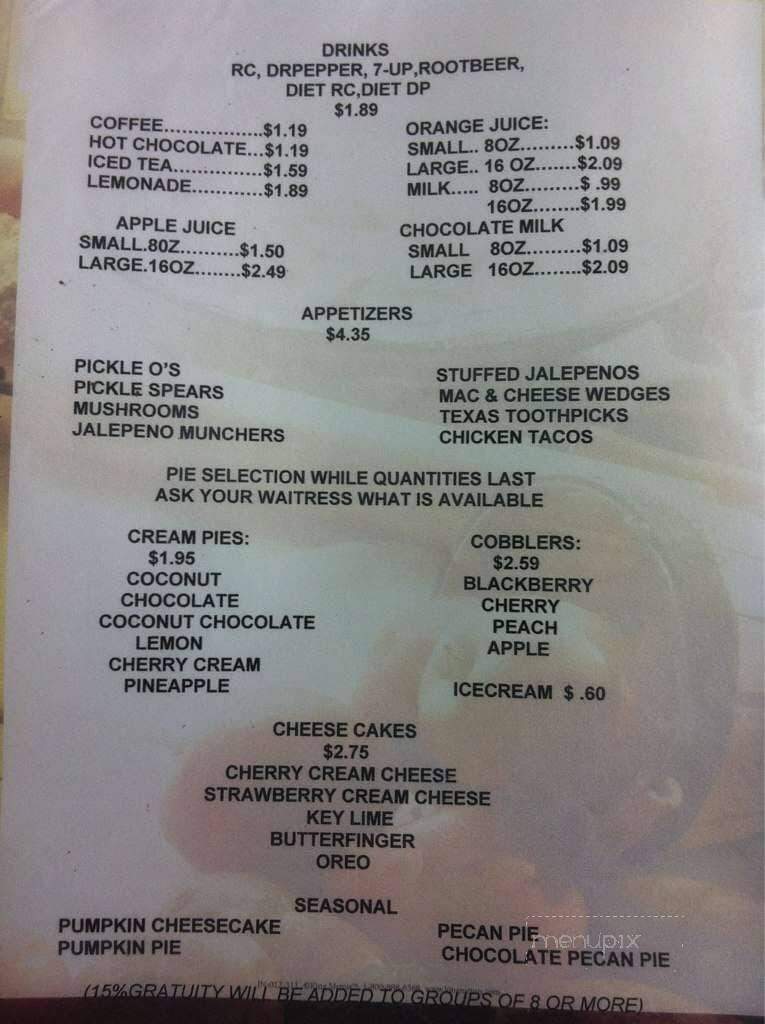 Ann's Country Kitchen - Lawton, OK menu_pic