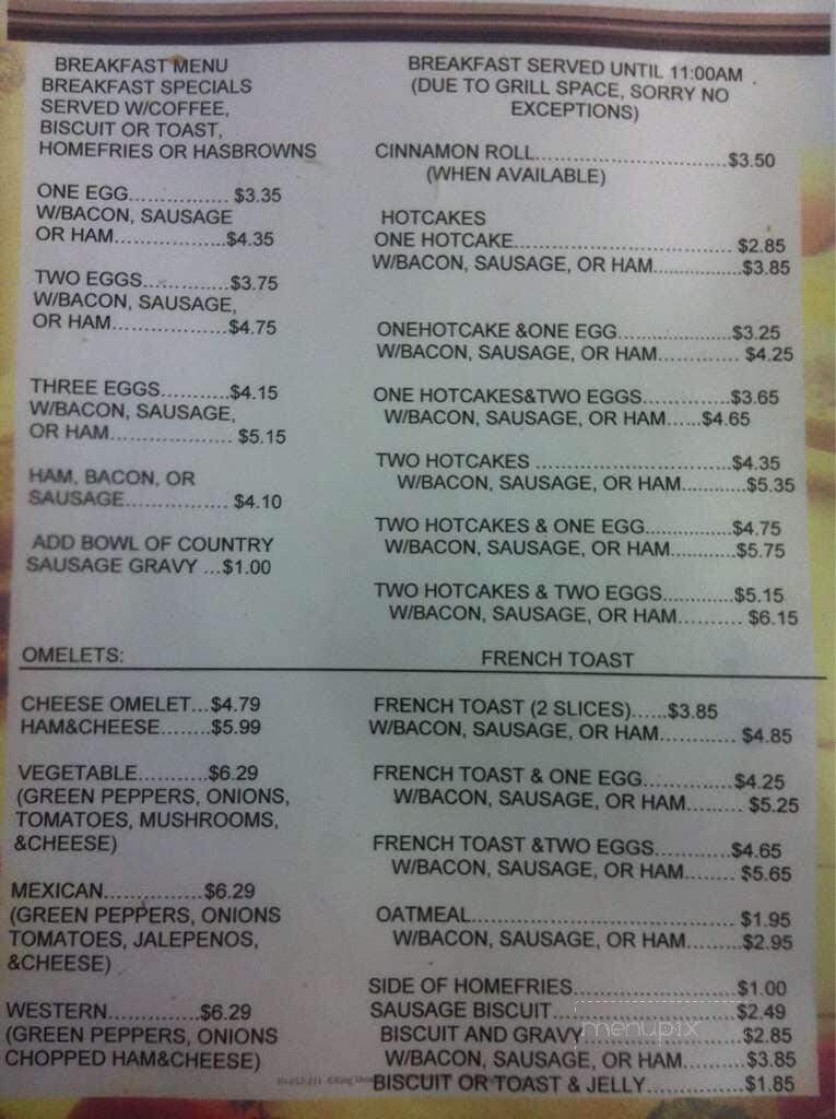 Ann's Country Kitchen - Lawton, OK menu_pic
