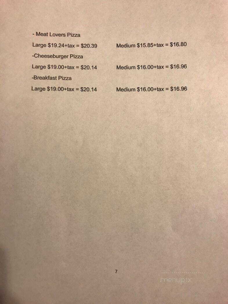 Twin Rocks Pizza - Twin Rocks, PA menu_pic