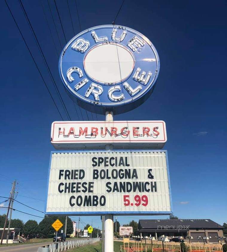 Blue Circle - Bristol, TN menu_pic