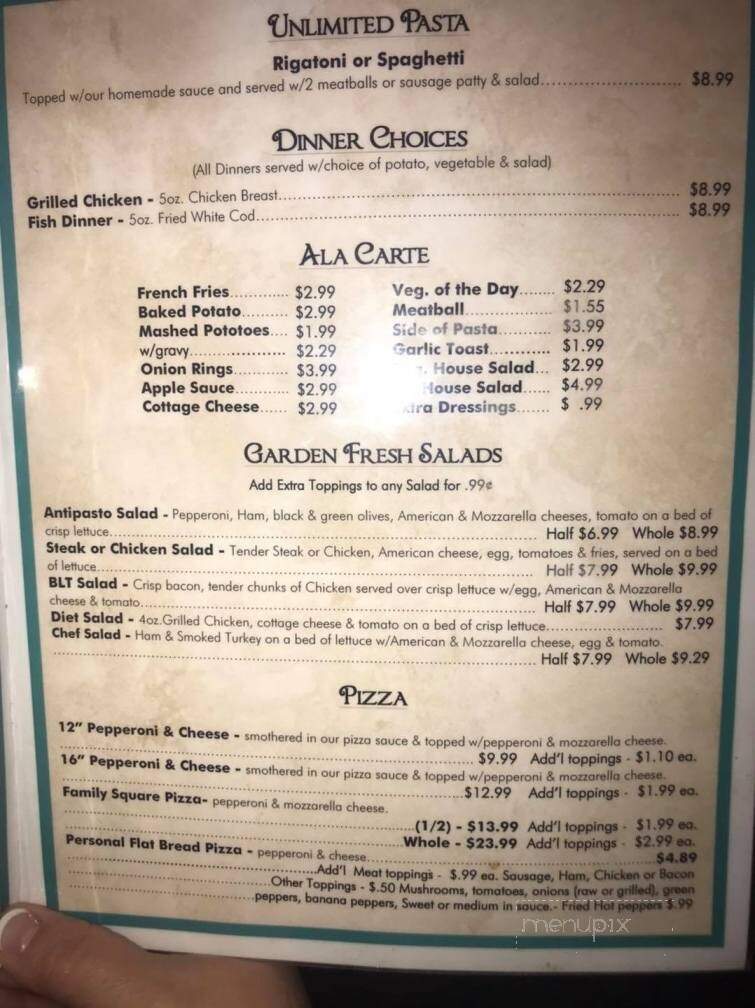 Jimmy's Diner - Shinnston, WV menu_pic