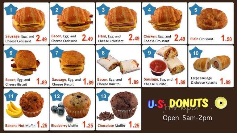 US Donuts - Martin, TN menu_pic