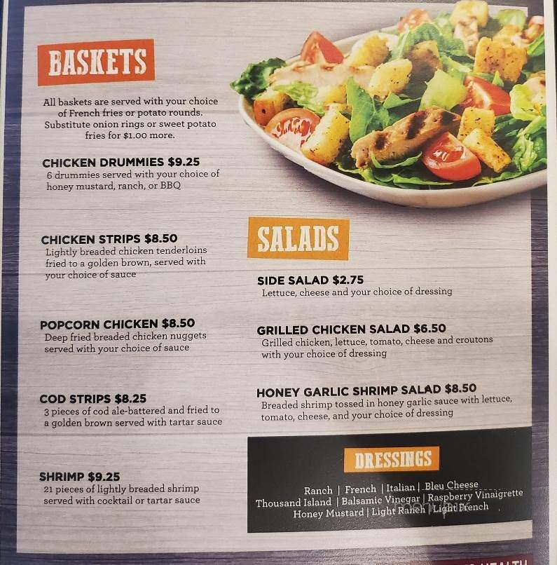 Outlaws Bar & Grill - Springfield, MN menu_pic