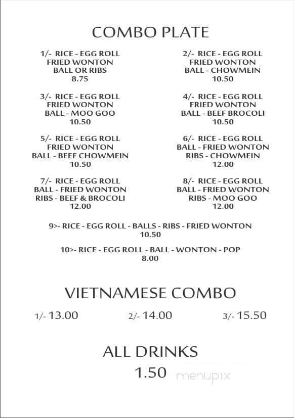Saigons Garden - Nackawic, NB menu_pic