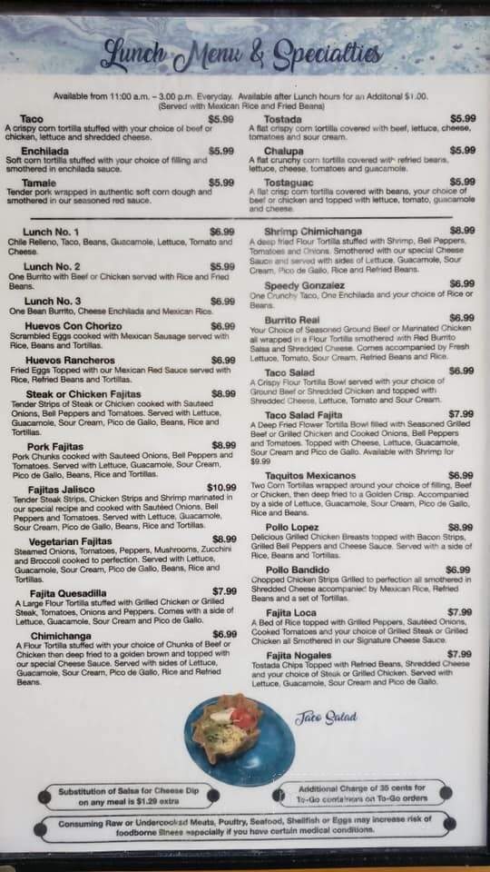 El Dos De Oros - Larned, KS menu_pic