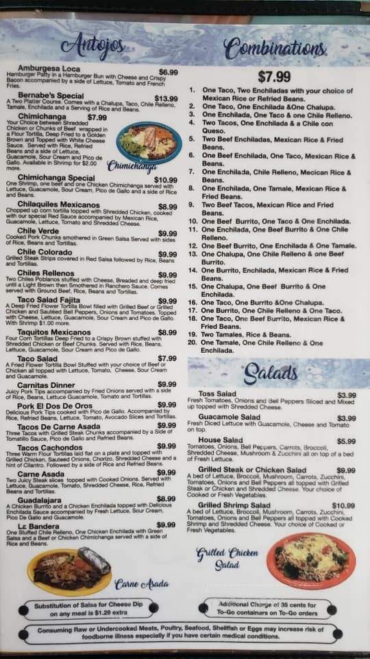 El Dos De Oros - Larned, KS menu_pic