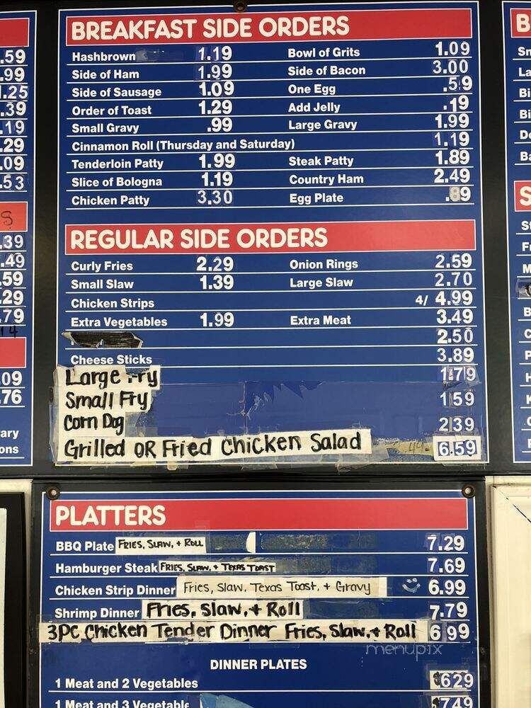 K C's Corner Restaurant - Fairmount, GA menu_pic