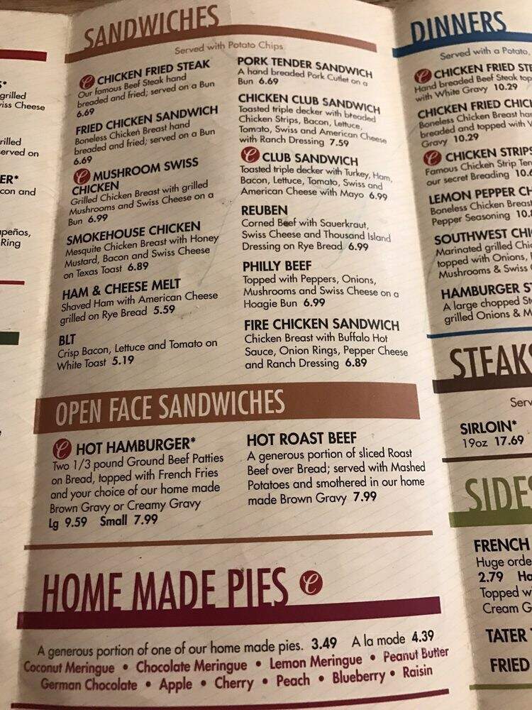 Copan Restaurant - Copan, OK menu_pic