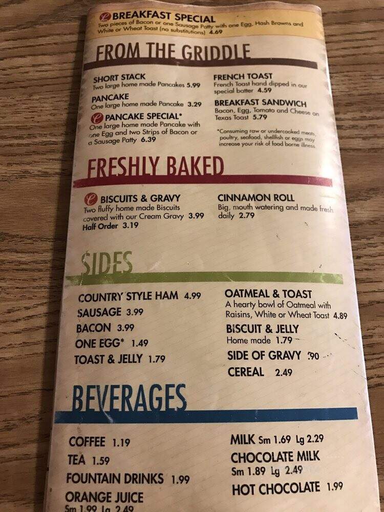 Copan Restaurant - Copan, OK menu_pic