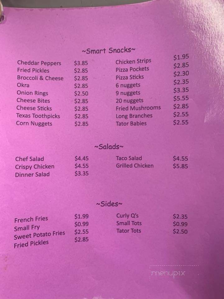 Mac's Drive-Inn - Fort Gibson, OK menu_pic