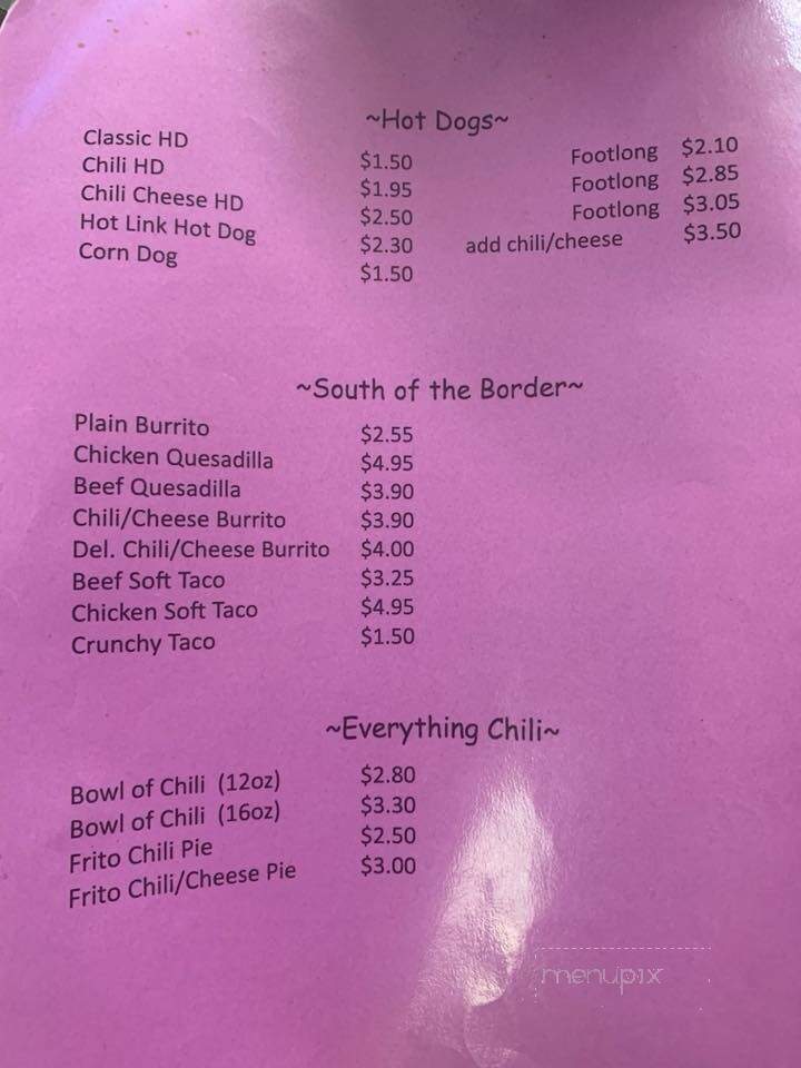 Mac's Drive-Inn - Fort Gibson, OK menu_pic