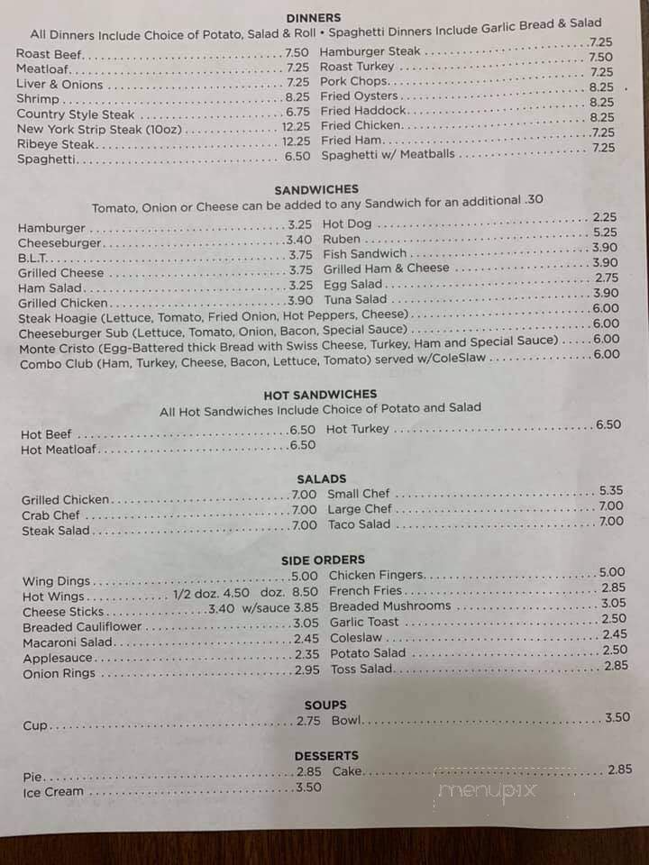 Donna's Family Restaurant - Huntingdon, PA menu_pic