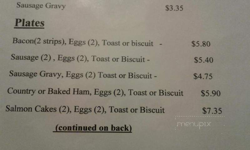 Edith's Route 60 Diner - Amherst, VA menu_pic