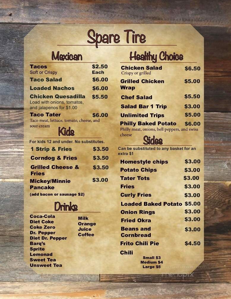 JW's - Waurika, OK menu_pic