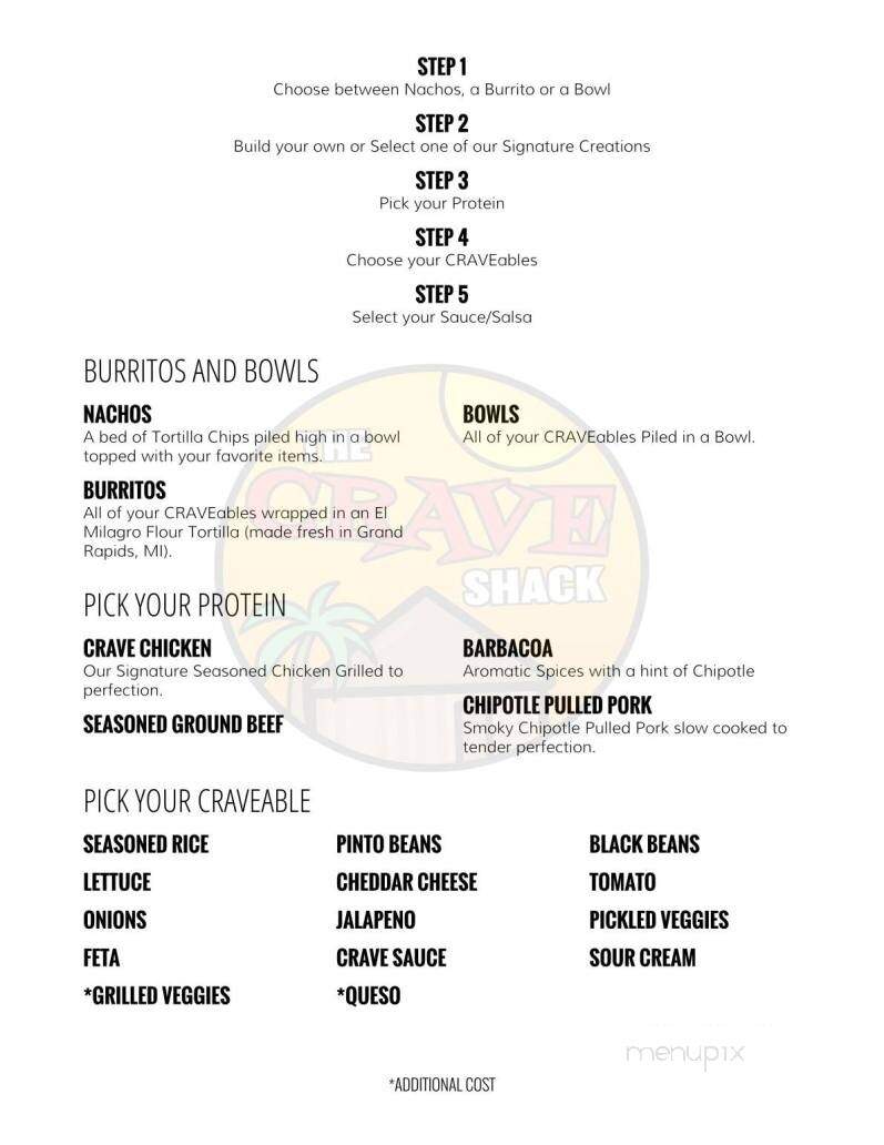 The Crave Shack - Saint Johns, MI menu_pic