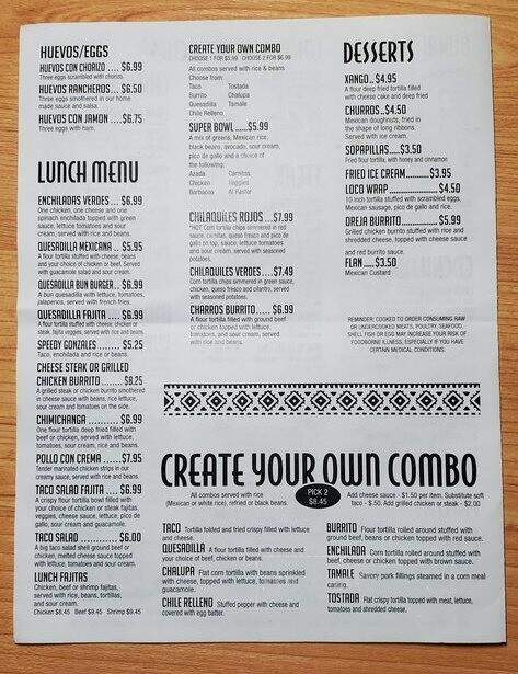Charros Express Mex - Evans, GA menu_pic