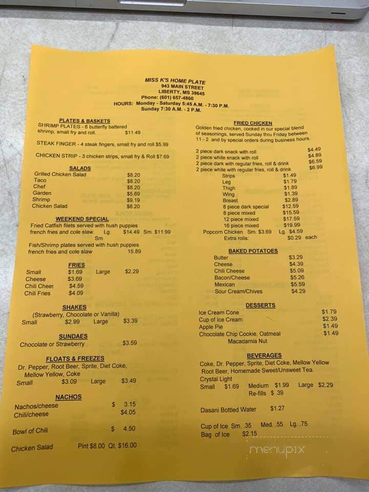 Miss K's Home Plate - Liberty, MS menu_pic