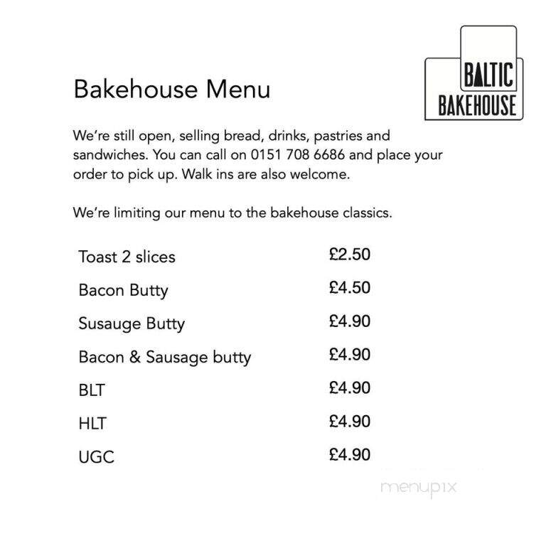 Baltic Bakery - Philadelphia, PA menu_pic